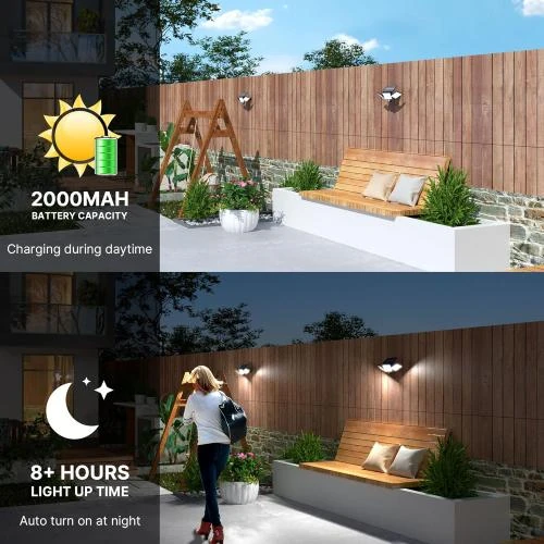Zoom sur Lampes Solaires Extérieur Mexllex, 304LED, Détecteur Mouvement