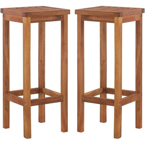 Présentation de Présentation Tabourets de Bar VidaXL, Chaises Pub, Bois Acacia
