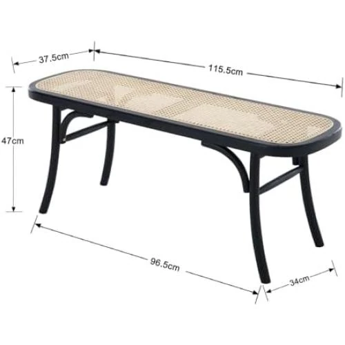 Détail de Banc de Cuisine Vintage en Bois Massif pour Salle à Manger