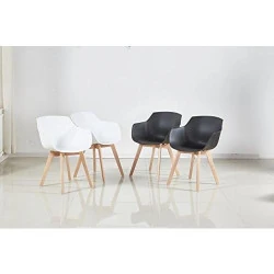 Chaises Scandinaves Rétro, Lot de 2, Design Moderne, Pieds en Bois Massif