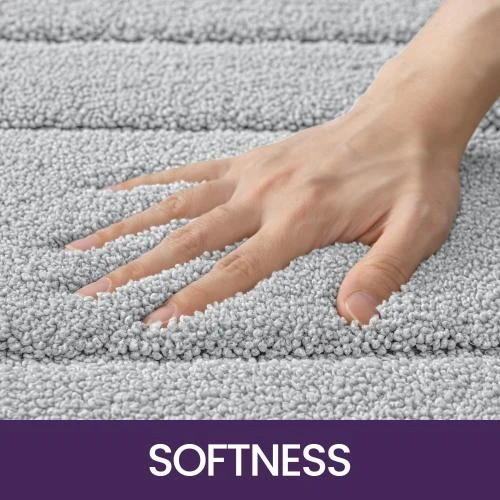 Détail de Tapis de Bain Antidérapant Microfibre Absorbant et Lavable