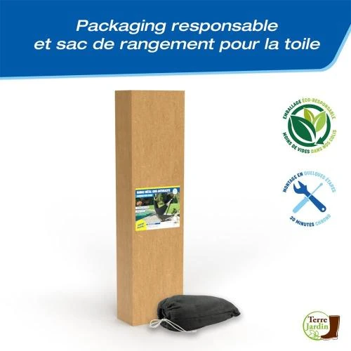 Zoom sur Hamac sur Pied Métal ZenCool Terre Jardin, Confort Relaxation