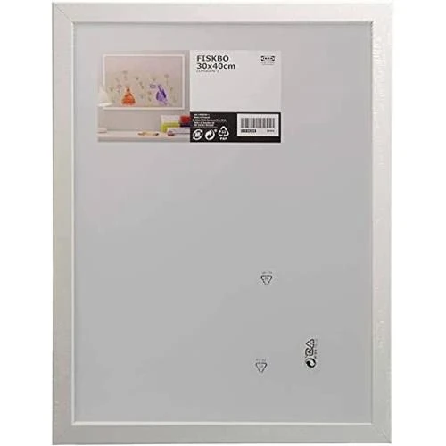 Cadre FISKBO blanc Ikea, décoration murale élégante - Vue principale