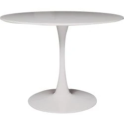 Table Ronde Salle à Manger Blanche Dmora, Design Élégant