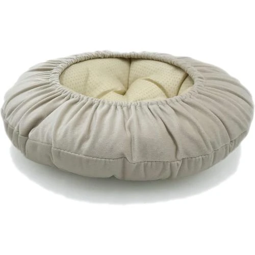 Zoom sur Housse Tabouret Bar Ronde Antidérapante Velours Gris