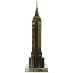 Statue Art Métal Vintage New York Empire Bronze Décor