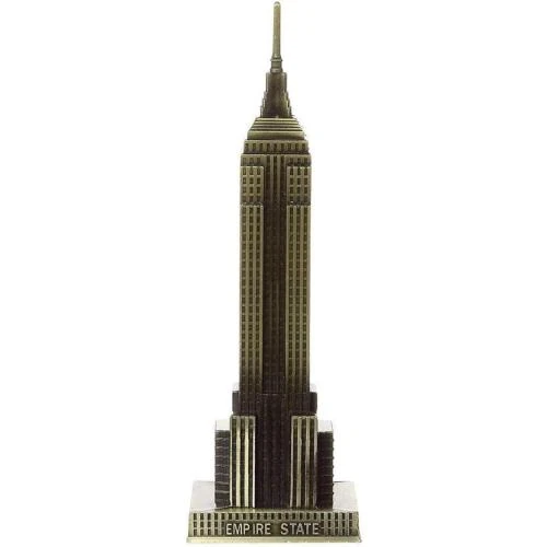 Statue Art Métal Vintage New York Empire Bronze Décor - Vue principale