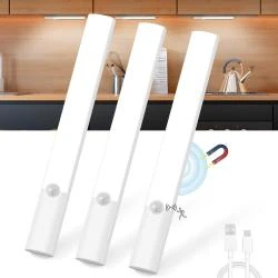 Reglette LED Cuisine Rechargeable USB, Luminosité Réglable, Détecteur Mouvement