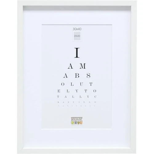 Cadre Photo Basic Moulure Bois MDF Blanc, Passe-Partout - Vue principale