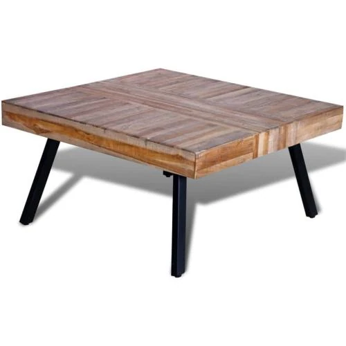 Table Basse Carrée Teck Recyclé Vidaxl, Canapé, Salon - Vue principale