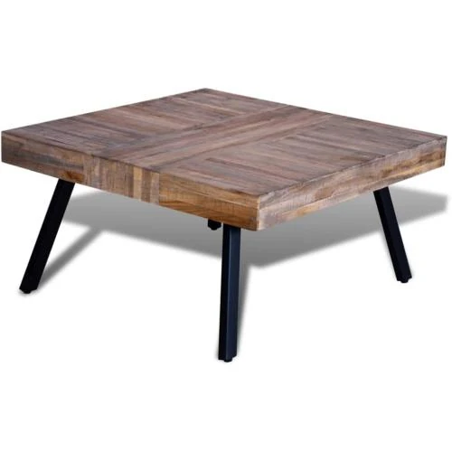Détail de Table Basse Carrée Teck Recyclé Vidaxl, Canapé, Salon