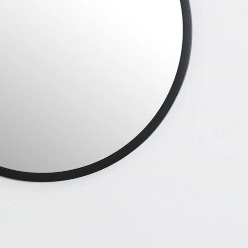 Détail de Miroir mural rond noir, style élégant, décoration intérieure