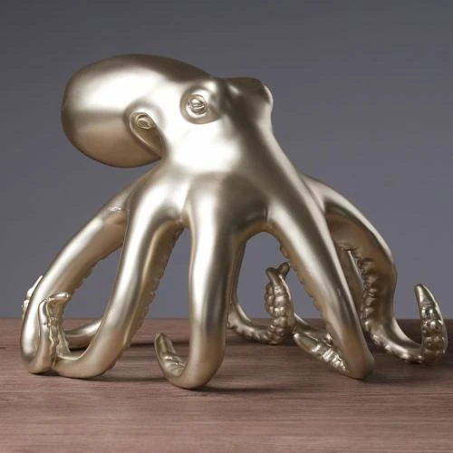 Détail de Statue Moderne Octopus en Résine - Décoration Maison Élégante