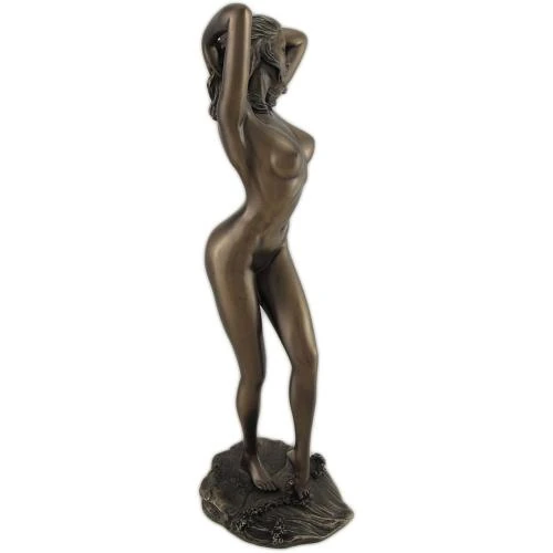 Zoom sur Statue Érotique Femme Bronze, Art Nu, Skinny Dipper