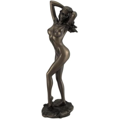 Statue Érotique Femme Bronze, Art Nu, Skinny Dipper - Vue principale