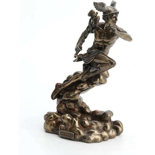 Détail de Statue Dieu Grec Hermes, Polyresine, Courant Nuages