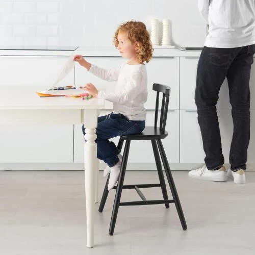 Détail de Fauteuil Junior Noir Ikea Agam, Confort, Design Moderne
