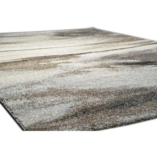 Détail de Tapis Contemporain Design Baroque Heather Brown Gris Taupe