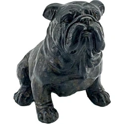 Bellaa Bulldog Statue Figurine Buste Sculpture Intérieur, Extérieur