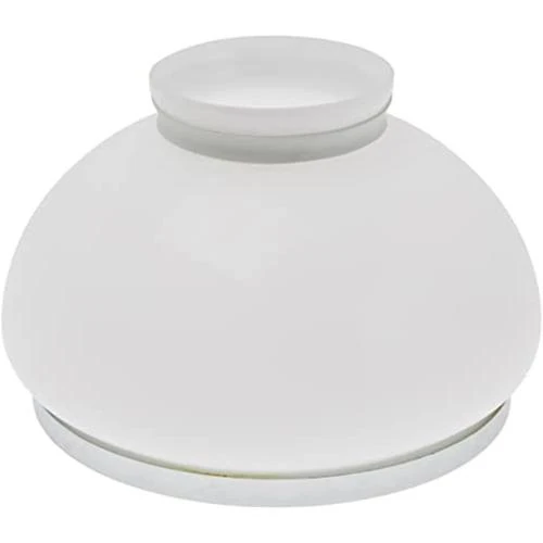 Zoom sur Abat-jour dôme opale, bande chromée, verre blanc Westinghouse