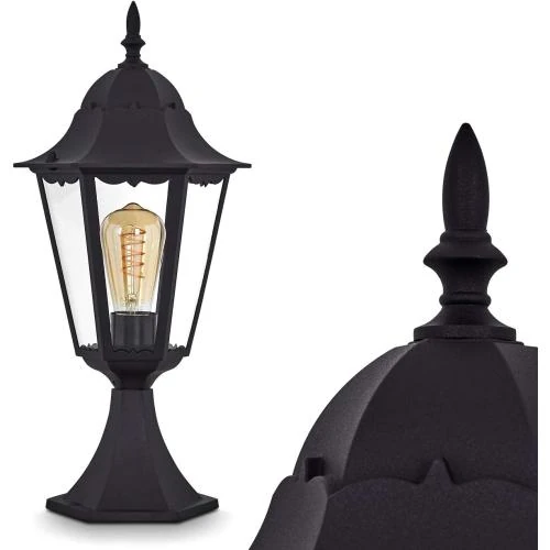 Borne de jardin HOFSTEIN HongKong, aluminium noir, IP44 - Vue principale