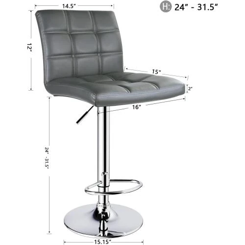Détail de Tabourets de bar pivotants réglables, gris, motif léopard