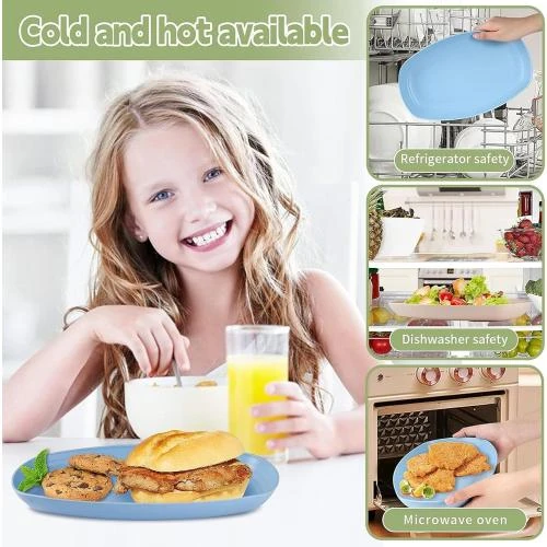 Zoom sur Assiettes en plastique Aaliyahh, ensemble 4, sans BPA