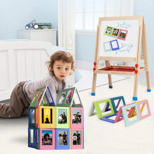 Zoom sur Cadres Photo Magnétiques Sipobuy, 10 Couleurs, Poche