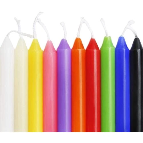 Zoom sur Bougies Coniques Tonsooze, Assorties, Dripless, Magie, Rituels