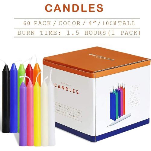 Présentation de Bougies Coniques Tonsooze, Assorties, Dripless, Magie, Rituels en situation