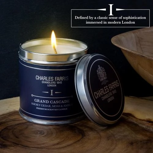 Zoom sur Bougie Charles Farris, Grand Cascade, Métal, Parfum