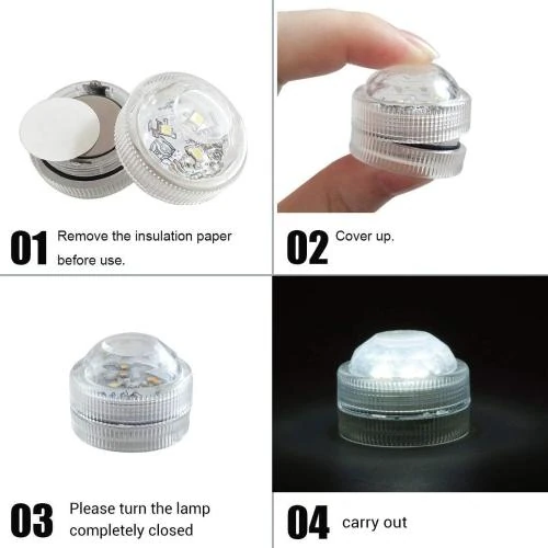 Détail de Jrq 12pcs Lumière LED Submersible Bougies Décoratives