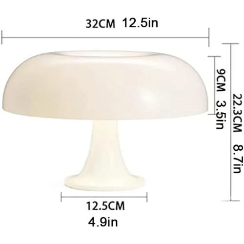 Détail de Lampe Champignon Orange JNHCD, LED Durable, Décoration Intérieure
