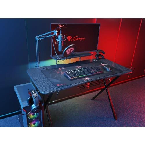 Détail de Table de Jeu Genesis Holm 300 RGB, Bois Noir