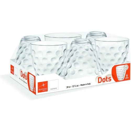Détail de Bormioli Rocco 6 Tasses Eau, 26 cl, Dots Design