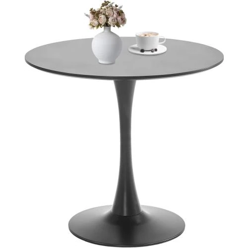 Table salle à manger ronde blanche TUOMUR, design moderne - Vue principale