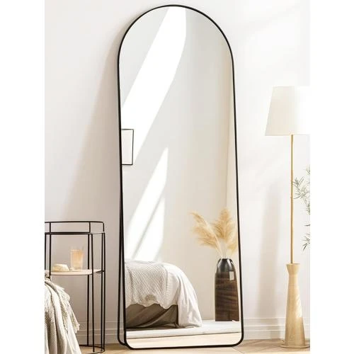 Miroir arqué noir plein longueur, support, décoration intérieure - Vue principale