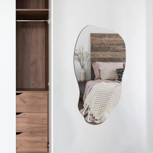 Détail de Miroir mural asymétrique décoratif moderne, style crochet
