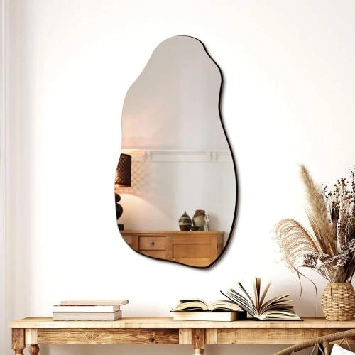 Miroir mural asymétrique décoratif moderne, style crochet - Vue principale