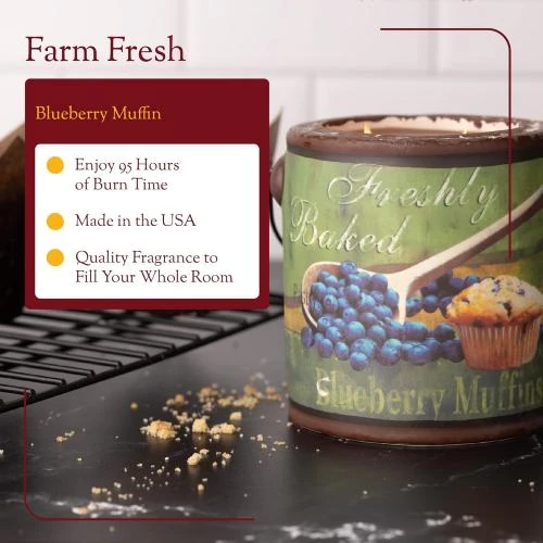 Zoom sur Bougie Myrtille Fresh Farm A Cheerful Giver, Bleu