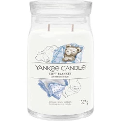 Yankee Candle Signature, bougie parfumée, couverture douce, cire soja