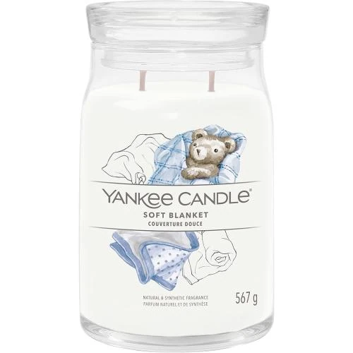 Yankee Candle Signature, bougie parfumée, couverture douce, cire soja - Vue principale
