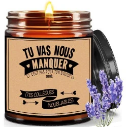 Bougie Parfumée Lavande Naturelle Cire de Soja Aromathérapie