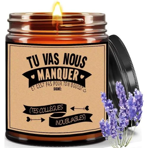 Bougie Parfumée Lavande Naturelle Cire de Soja Aromathérapie - Vue principale