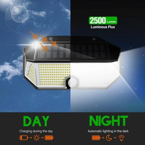 Zoom sur Lampes solaires FLOWood, pack 2, 310 LED lumineuses