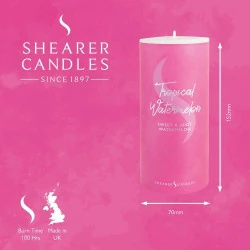 Bougie parfumée Pasteque Tropicale Rose, Shearer en situation