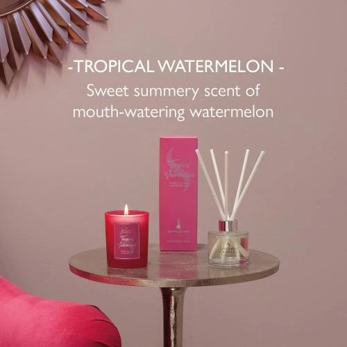Zoom sur Bougie parfumée Pasteque Tropicale Rose, Shearer
