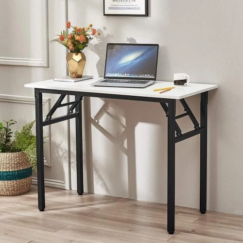 Table Bureau Pliable Informatique Panana, Blanc Noir - Vue principale