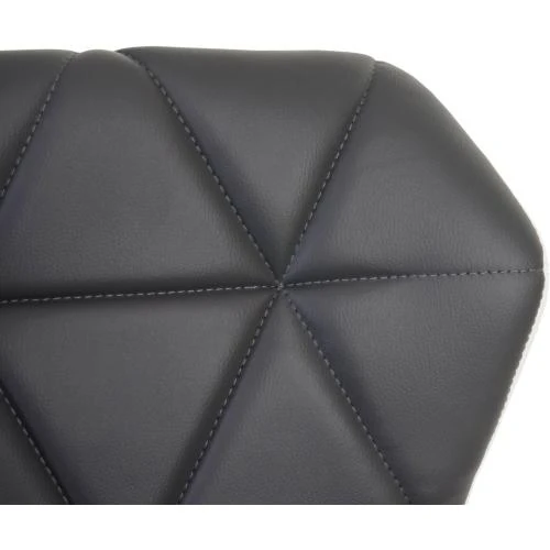 Zoom sur Mendler Tabouret Bar Hamilton, Bois, Similicuir, Rotatif, Gris