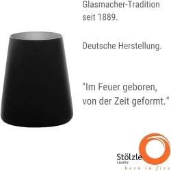 Verres Stolzle Lausitz 380ml, lot de 6, Noir Argenté en situation